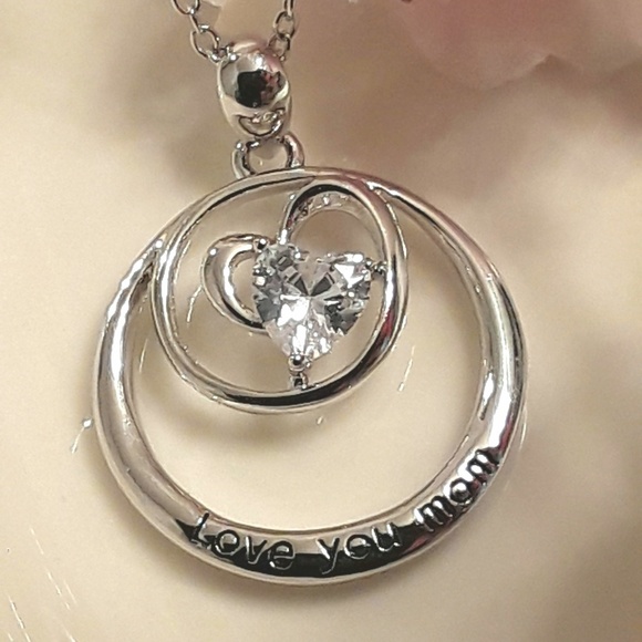 Jewelry - NEW S925 W.Gold Plated "I Love You Mom"  Necklace